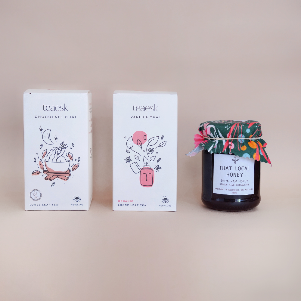Chai lover's and local honey gift set